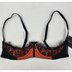 Women's Frederick's of Hollywood Bra Size 12 Orange and Black​